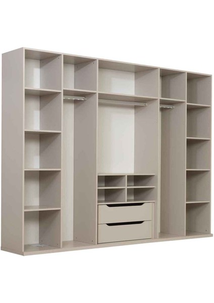 Favori Camlı 6 Kapaklı Gardırop