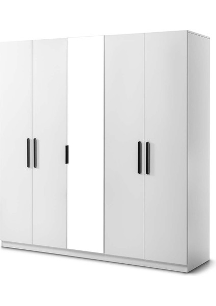 Sardes 5 Kapaklı Gardırop Beyaz