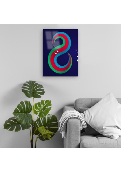 Azerbaycan - Azərbaycan Metal Tablo Model 1