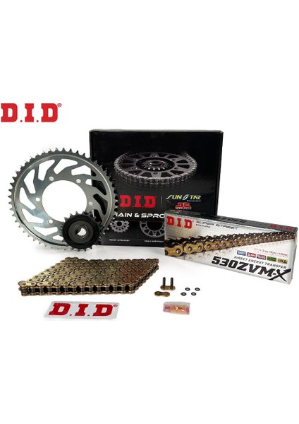 Zvm-X-Sunstar 1997-2004 Suzuki Marauder 800 Uyumlu Zincir Dişli Set Gold (Sarı) Renk