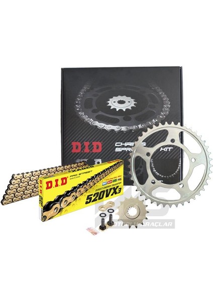 Did-Jt 2000-2004 Suzuki Vl 250 Intruder Uyumlu Zincir Dişli Set Gold (Sarı) Renk fiyatları