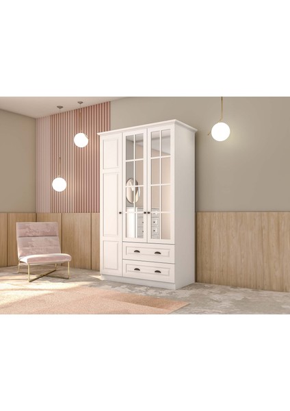 Sole 3 Kapaklı 2 Çekmeceli Aynalı Gardırop modelleri
