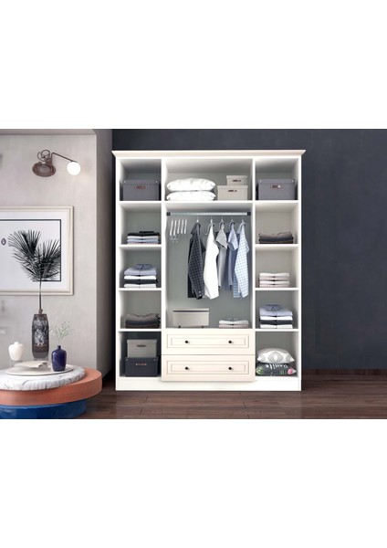 Tulipe 4 Kapaklı 2 Çekmeceli Aynalı Gardırop modelleri