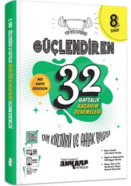 8.sınıf Güçlendiren 32 Haftalık Din Kültürü Denemesi (Güncel Marif Model) fırsatları