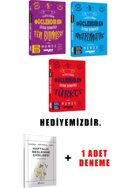 5.sınıf Güçlendiren Soru Bankası 3'lü Set (Güncel Marif Model) modelleri