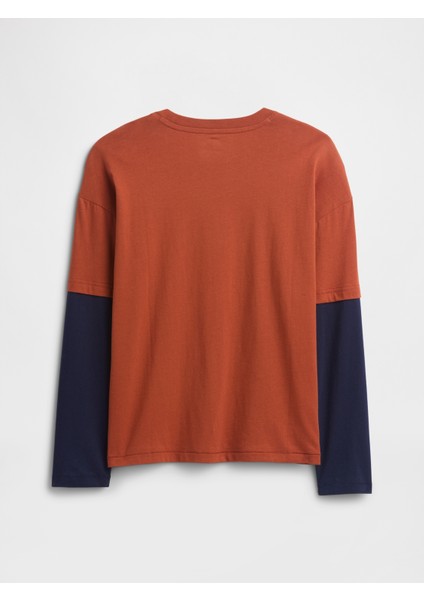 Erkek Çocuk Kırmızı Relaxed Grafik Baskılı T-Shirt fiyatları