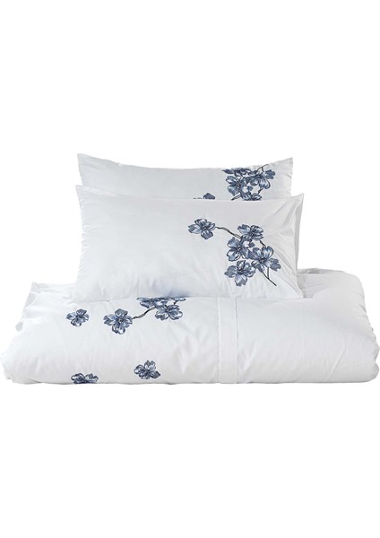 Brode Flower Çift Kişilik %100 Pamuk Nevresim Seti Beyaz fiyatları