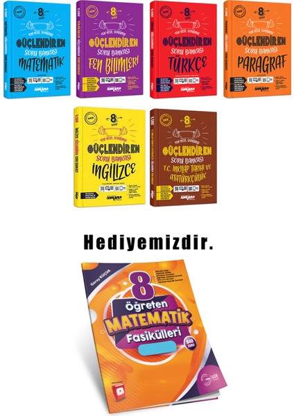 8.sınıf Güçlendiren Soru Bankası 6'li Set (Güncel Marif Model)