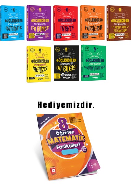 8.sınıf Güçlendiren Soru Bankası 8'li Set (Güncel Marif Model) modelleri
