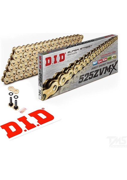525-118ZVM-X 2004-2024 Suzuki V-Strom DL650 Uyumlu Zincir Zvm-X Gold (Sarı) Renk