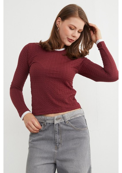 Bürümcük Kumaş Biyeli Bluz modelleri