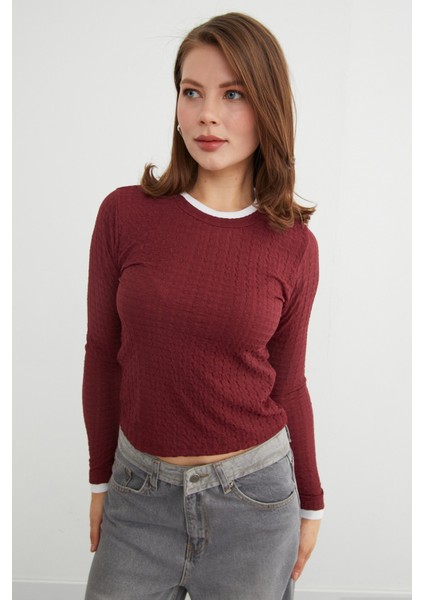 Bürümcük Kumaş Biyeli Bluz indirimleri