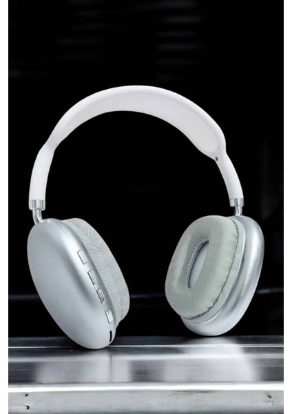 P9 Plus Kablosuz Kulak Üstü Bluetooth Kulaklık Beyaz Mikrofonlu Kulaküstü Kablo - MCT9472-3474 modelleri