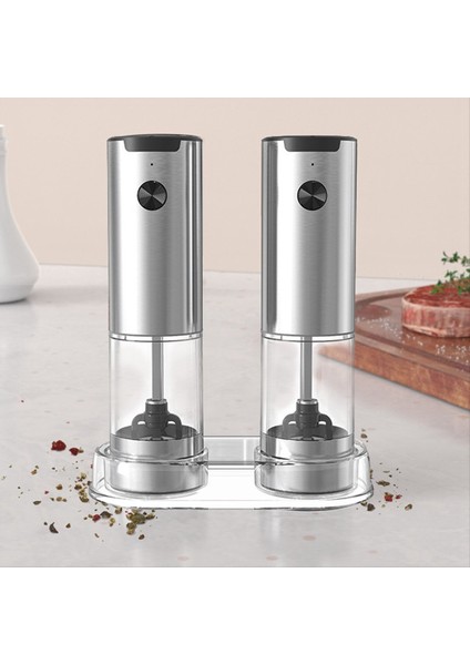 Temel Otomatik Biber ve Deniz Tuz Fabrikası ile Elektrik Tuz ve Karabiber Öğütücü Seti Ayarlanabilir Kaba (Yurt Dışından) fırsatları