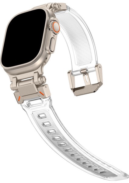 Apple Watch 11 10 46MM 9 8 7 6 Se Ultra Uyumlu 49-46-45-44-42MM Metal Pimli Tokalı Premium Silikon Kordon – Dayanıklı Spor Rubber Kayış