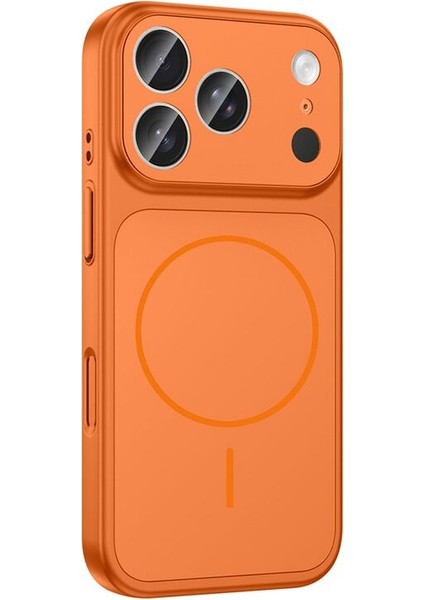 Apple iPhone 17 Pro Max Uyumlu Kılıf Zebana Titanmag Colorshield Kılıf (Kablosuz Şarj) Turuncu fiyatları