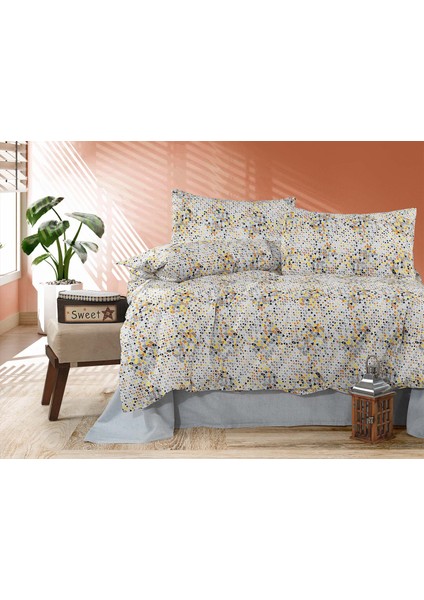 Geo Tek Kişilik Nevresim Takımı Sarı