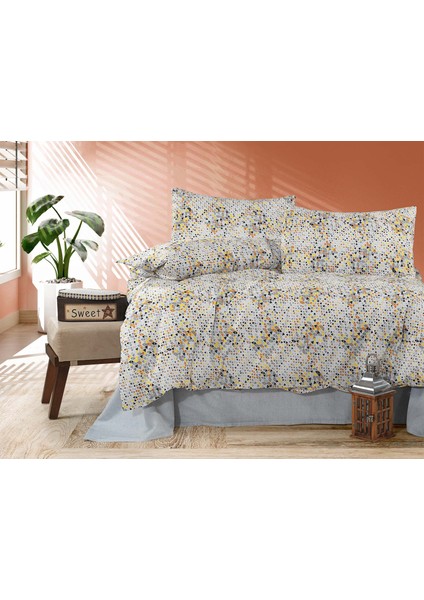 Geo Çift Kişilik Nevresim Takımı Sarı