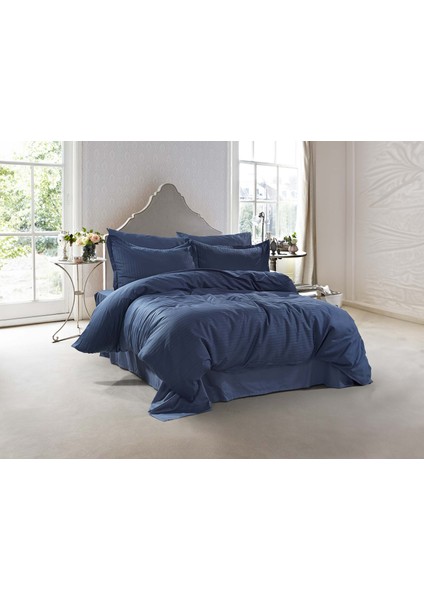 Jakarlı Nevresim Takımı Mario Çift Kişilik Lacivert