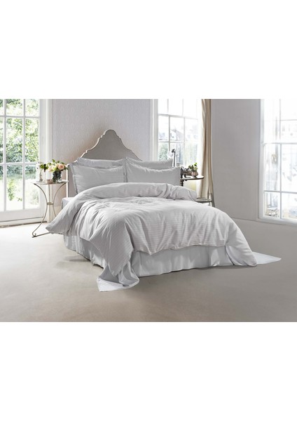 Jakarlı Nevresim Takımı Mario Çift Kişilik Gri