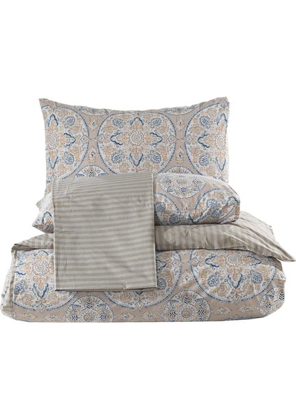 Morocco Ranforce Çift Kişilik Nevresim Takımı %100 Pamuk Cappuccino fiyatları