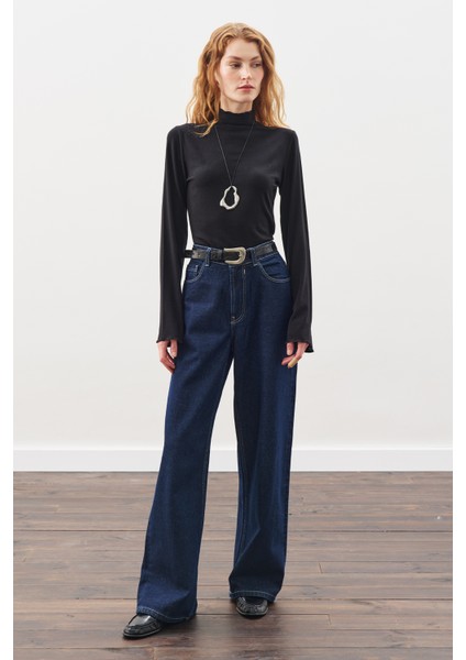 Balıkçı Yaka Bluz Siyah fırsatları