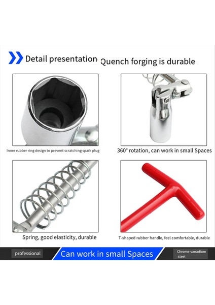 14 mm Kısa T Şeklinde Buji Soket Anahtarı Tahrikli Üniversal Mafsal (Yurt Dışından) fırsatları