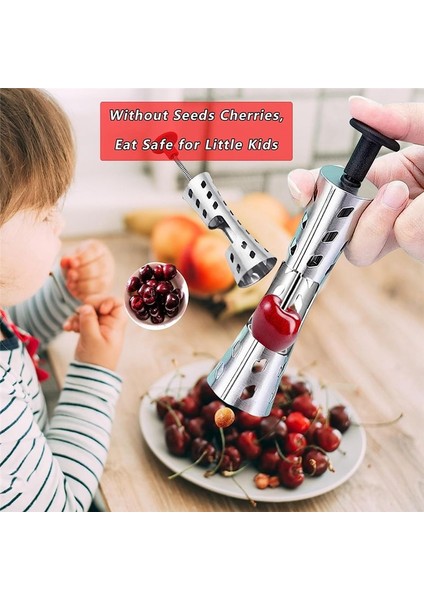 Taşınabilir Kiraz Pitter Çıkma Aracı 304 Paslanmaz Çelik Mutfak Aleti Kiraz Jam Pres Türü Için Gümüş Meyve Çukuru Çıkartma (Yurt Dışından) fırsatları