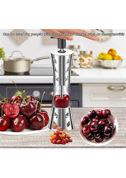 Taşınabilir Kiraz Pitter Çıkma Aracı 304 Paslanmaz Çelik Mutfak Aleti Kiraz Jam Pres Türü Için Gümüş Meyve Çukuru Çıkartma (Yurt Dışından) indirimleri