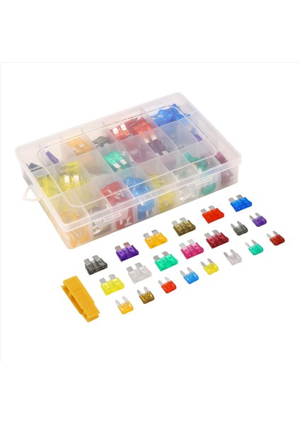 KUTU/300 Adet Araba Mini Sigorta Kiti 2A 3A 5A 7.5A 10A Klipsli Sigorta (Yurt Dışından)