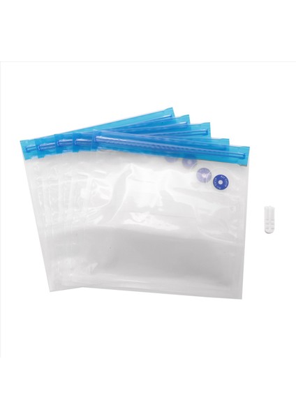 Adet Yeniden Kullanılabilir Vakumlu Gıda Saklama Fermuarlı Poşet, 22 x 21 cm (Yurt Dışından)