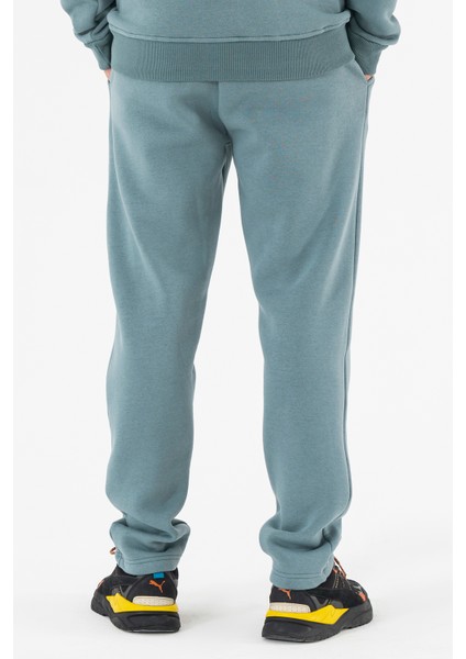 Erkek Açık Mavi Eşofman Altı Rahat Kalıp 3 Iplik Şardonlu Düz Paça indirimleri