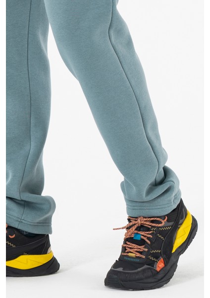 Erkek Açık Mavi Eşofman Altı Rahat Kalıp 3 Iplik Şardonlu Düz Paça