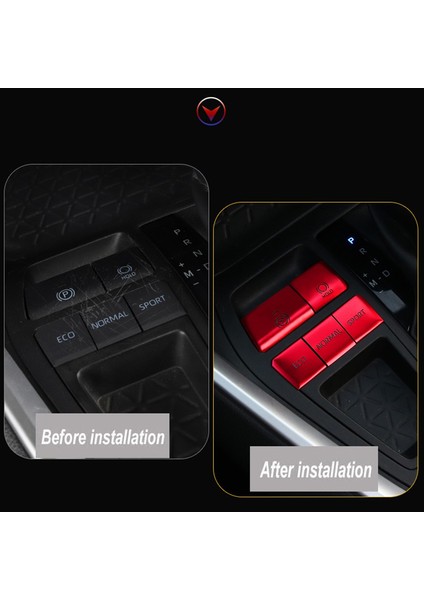 Toyota Rav4 2019-2021 Için Kırmızı Merkezi Kontrol Vites Düğmesi Kapağı (Yurt Dışından) modelleri