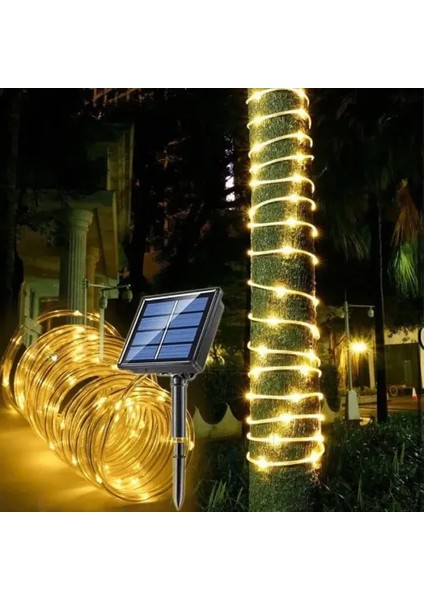 10M 100 LED Solar LED Işık (Gün Işığı, Şeffaf Kablolu)