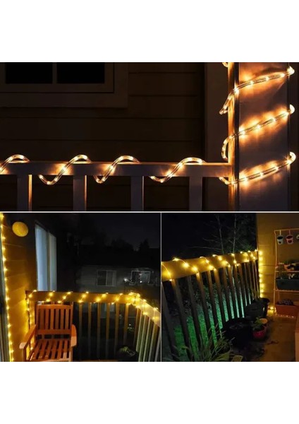 10M 100 LED Solar LED Işık (Gün Işığı, Şeffaf Kablolu) fırsatları