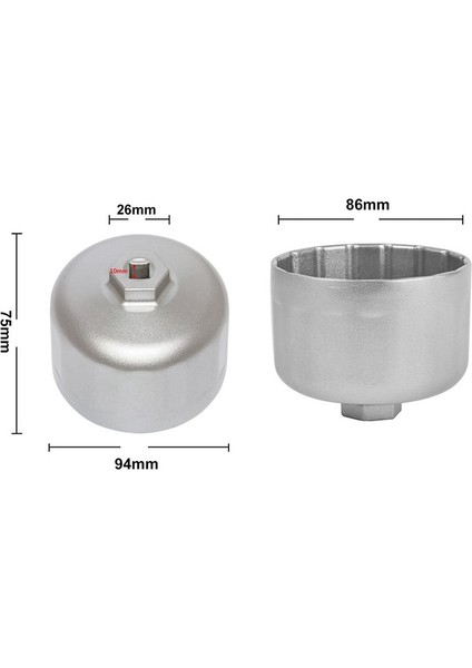 Bmw Volvo Için Alüminyum Kartuş Tipi Yağ Filtresi Anahtarı 86 mm (Gümüş) (Yurt Dışından) fiyatları