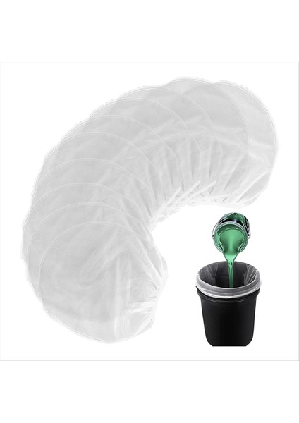 10 Adet Boya Süzgeci Torbası, 1 Galonluk Büzgülü Boya Filtresi (Yurt Dışından)