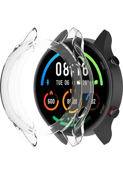 Xiaomi Mi Watch Sport Rengi - Şeffaf Beyaz Için Şeffaf Tpu Koruyucu Kılıf (Kılıfla Şarj Desteği) (Yurt Dışından)