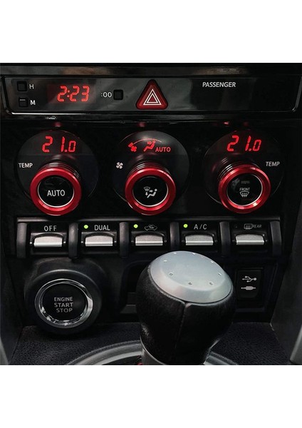 3 Adet Araba Orta Konsol Klima Düğmesi Ses Halkaları Trim Kapağı Kırmızı (Yurt Dışından) fırsatları