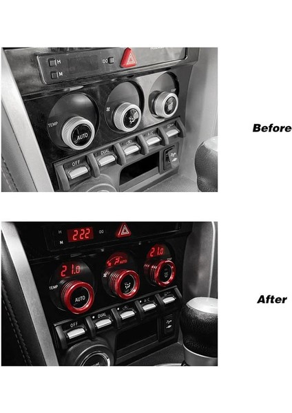 3 Adet Araba Orta Konsol Klima Düğmesi Ses Halkaları Trim Kapağı Kırmızı (Yurt Dışından) indirimleri