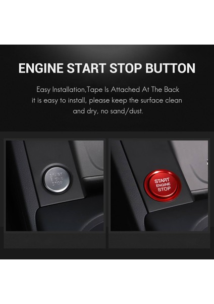 Alfa Romeo Giulia Stelvio Için Abs Araba Motor Düğmesi Kapağı Döşemesi (Kırmızı) (Yurt Dışından) indirimleri