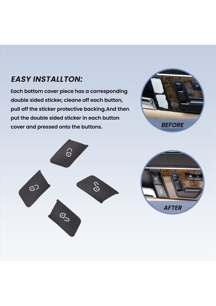 Adet Araba Kapı Koltuğu Hafıza Kilidi Anahtarı Düğmesi Çıkartmaları Kapak Döşemesi (Yurt Dışından) fiyatları