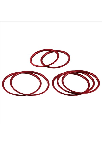 Mercedes Için 7 Adet Kırmızı Dış Klima Havalandırma Çıkış Halkası Kapağı Döşemesi (Yurt Dışından)