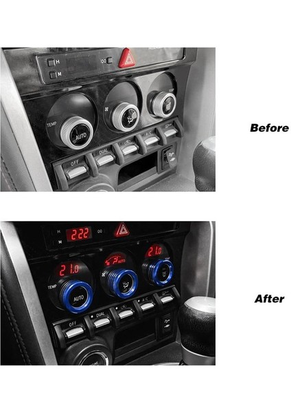 3 Adet Araba Orta Konsol Klima Düğmesi Ses Halkaları Trim Kapağı Mavi (Yurt Dışından) modelleri