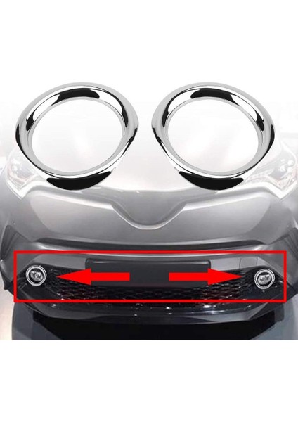 Toyota Chr 16-20 Lhd Için 2 Adet Ön Sis Lambası Aydınlatma Kaplaması, Gümüş (Yurt Dışından) fiyatları