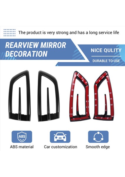 Araba Dikiz Aynası Çıkartması Dikiz Işıkları Dekoratif Çerçeve (Yurt Dışından) indirimleri