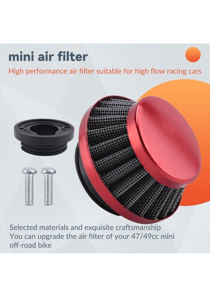 47CC 49CC 2 Zamanlı Alüminyum Hava Filtresi Seti Kırmızı Için 44MM Hava Filtresi (Yurt Dışından) indirimleri