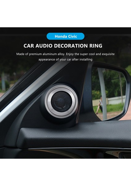 10. Nesil Civic A Sütunu Hoparlör Süslemeleri Daire Halkaları Için (Yurt Dışından) fiyatları