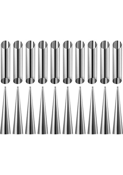 Cannoli Pişirme Kalıp Seti, Krem Boynuz Kalıp Krem Paslanmaz Çelik Cannoli Tüp Kalıpları Koni Pişirme Kalıp (Yurt Dışından)